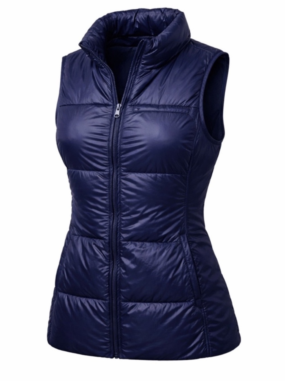 Fabletics Elliot Packable Puffer Vest Deep Navy Lightweight Size M - Picture 6 of 9